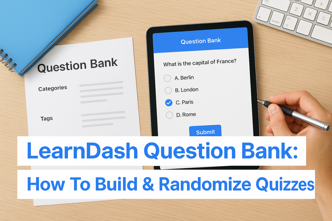 LearnDash Question Bank: How To Build & Randomize Quizzes
