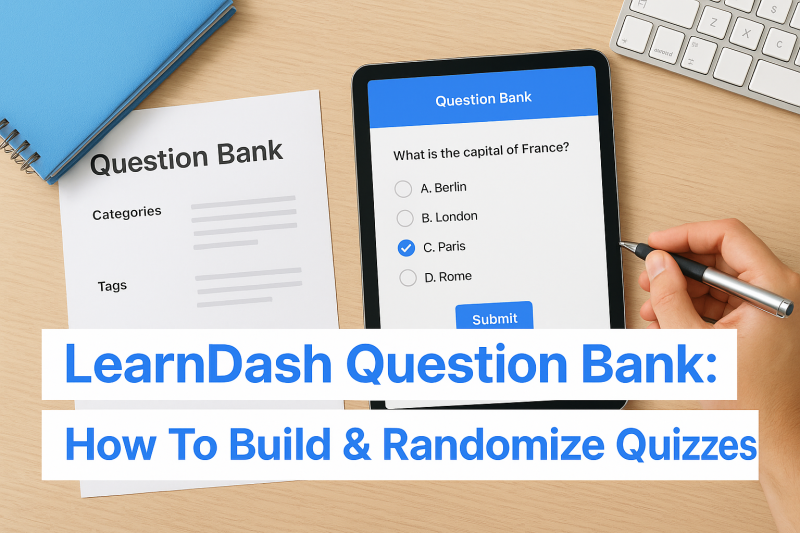 LearnDash Question Bank: How To Build & Randomize Quizzes