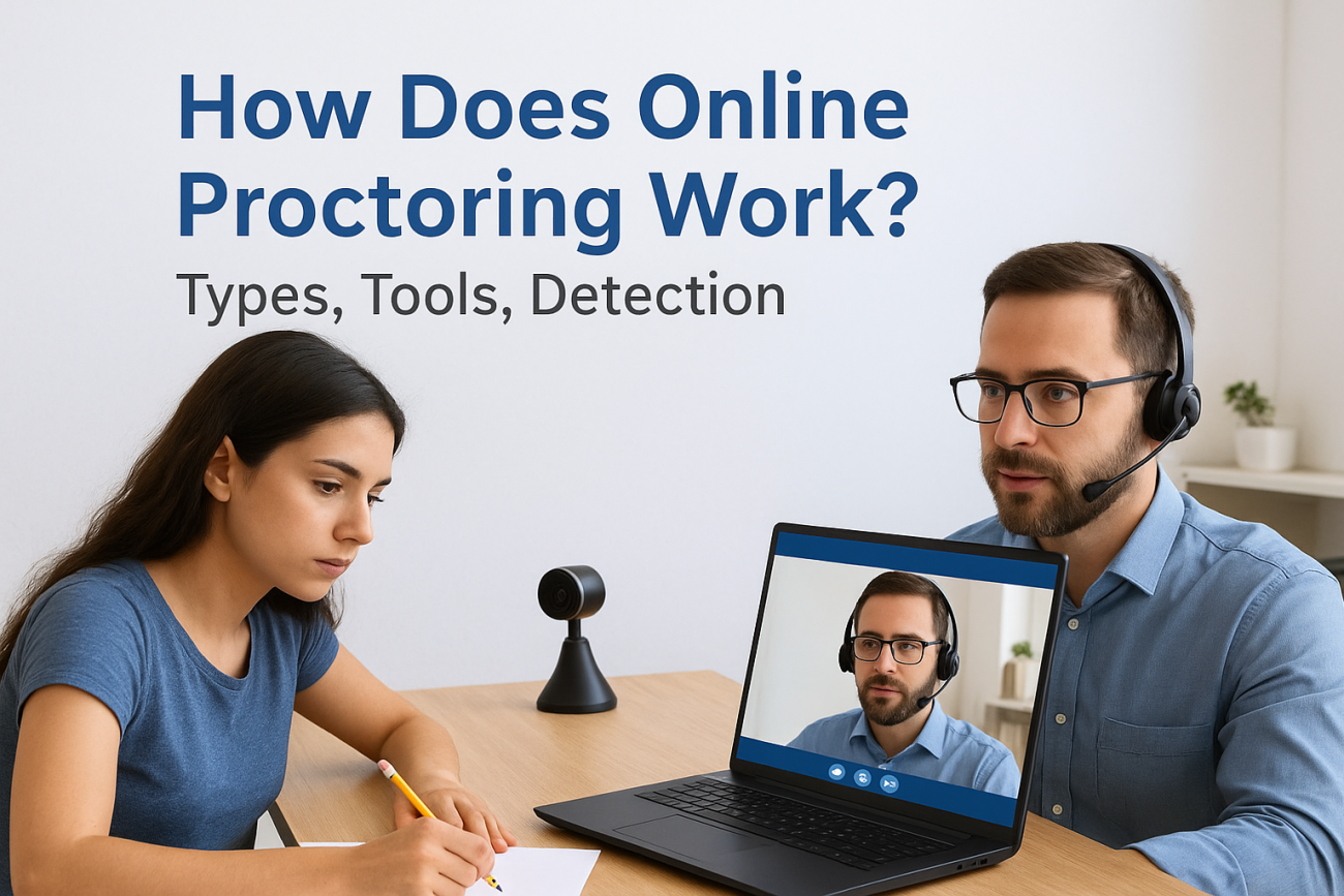 How Does Online Proctoring Work? Types, Tools, Detection