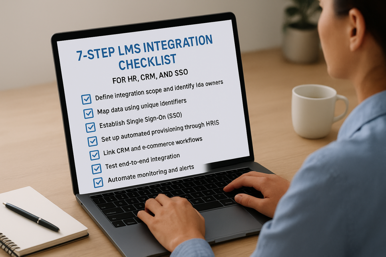 7-Step LMS Integration Checklist for HR, CRM, and SSO
