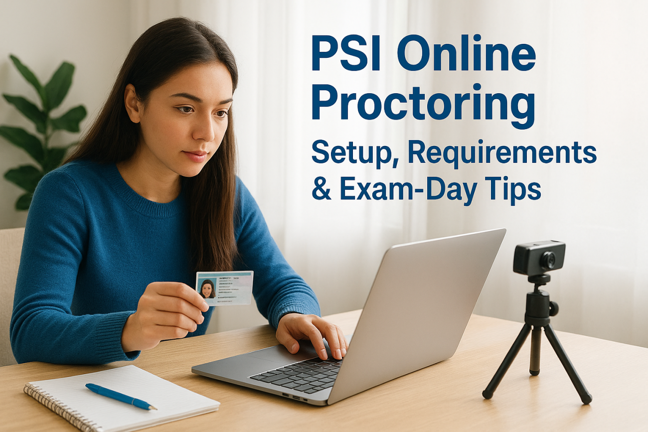 PSI Online Proctoring: Setup, Requirements & Exam-Day Tips