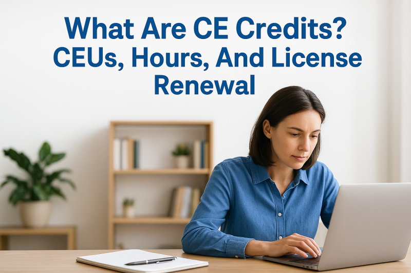 What Are CE Credits? CEUs, Hours, And License Renewal