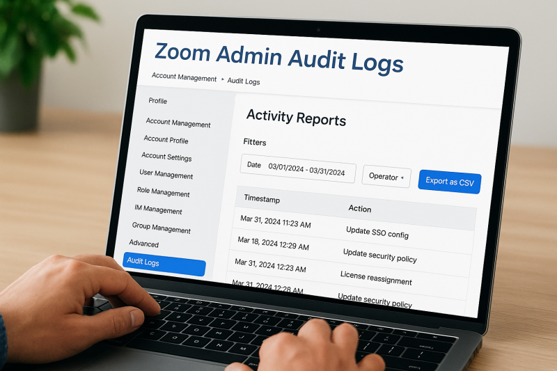 Zoom Admin Audit Logs: How To View, Filter, And Export