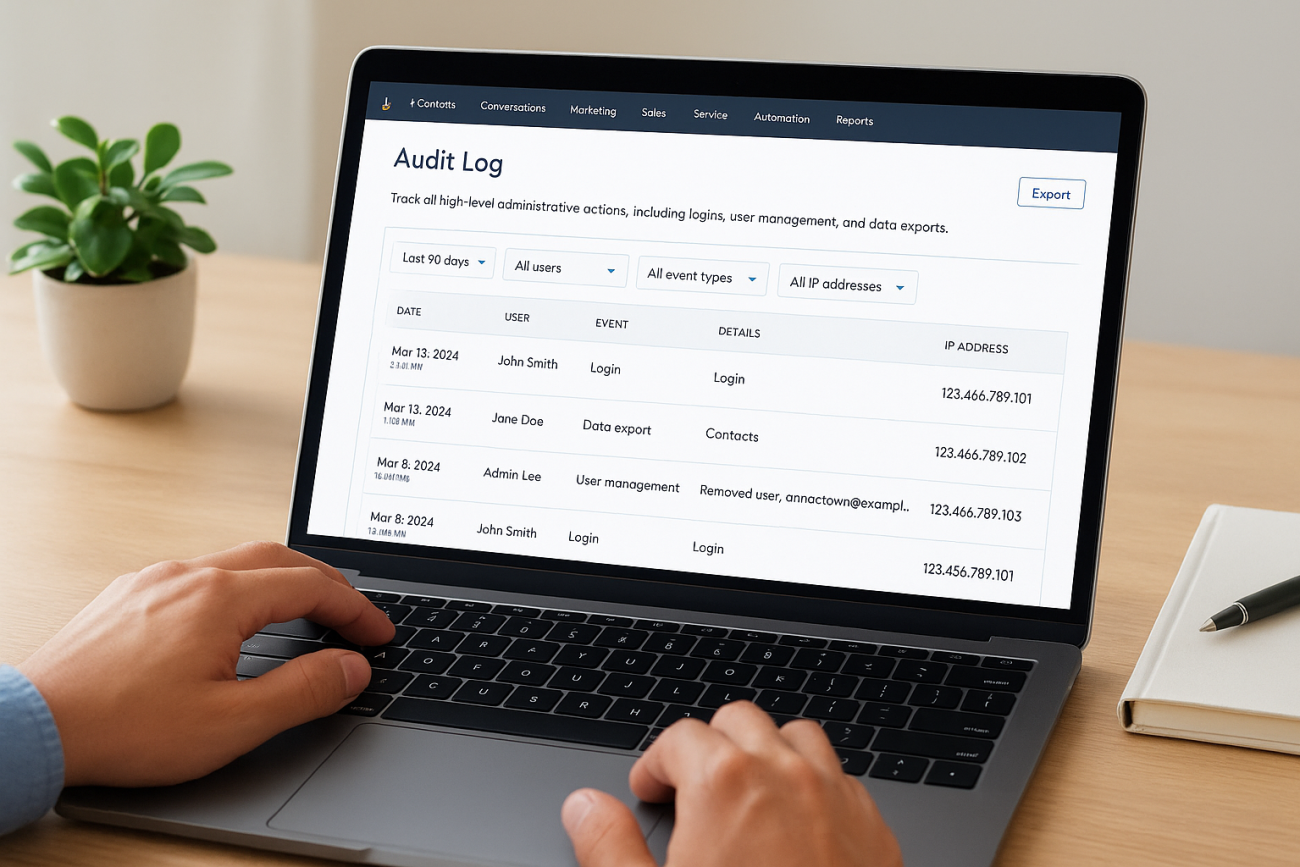 HubSpot Audit Log: How To View And Export Activity History