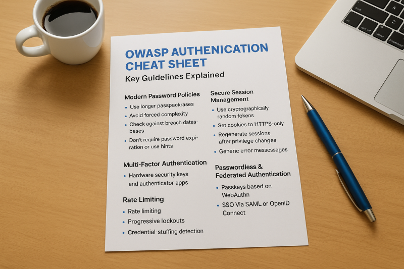OWASP Authentication Cheat Sheet: Key Guidelines Explained